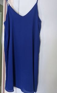 Blue dress with spaghetti straps